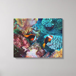 Beautiful Coral Reef with Fish Canvas Print
