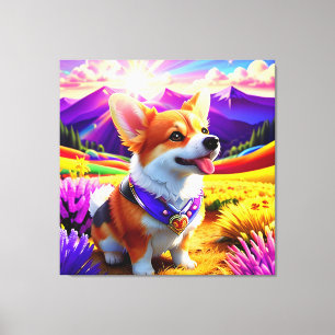 Beautiful Corgi Dog One Canvas Print