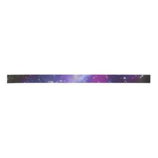 Beautiful cosmic space galaxy clusters satin ribbon