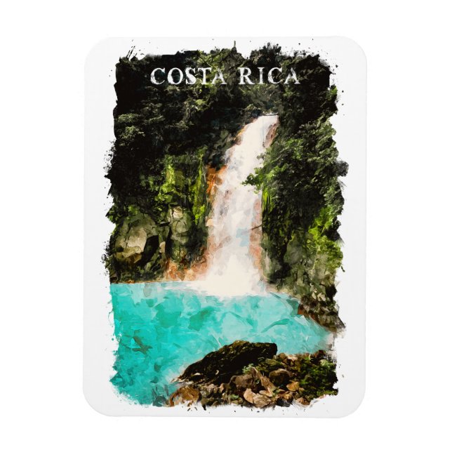 Beautiful Costa Rica Watercolor Nature Magnet (Vertical)
