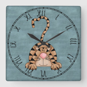 Beautiful Country Cat Square Wall Clock