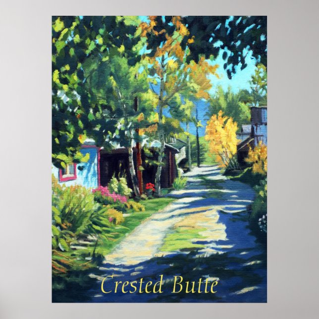 Beautiful Country Lane in Crested Butte Colorado Poster (Front)