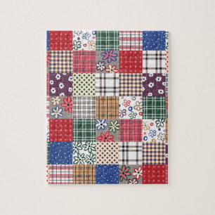 Beautiful Country Patchwork Quilt Jigsaw Puzzle