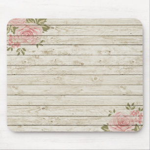 Beautiful Country Shabby Chic Rustic Wood Mouse Mat