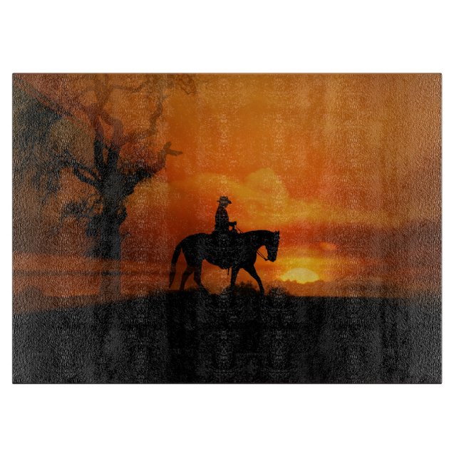 Beautiful Country Western Cutting Board (Front)