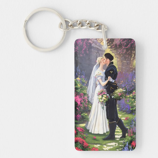 Beautiful Couple in The Park Key Ring (Front)