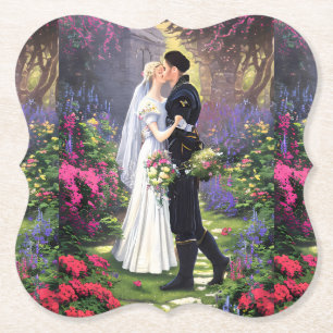 Beautiful Couple in The Park Paper Coaster