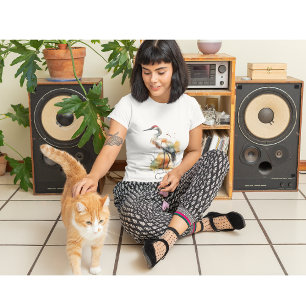 beautiful crane in watercolor T-Shirt