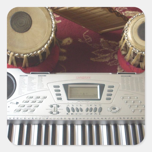 Beautiful Creative Corner: Musical Tapestry Square Sticker (Front)