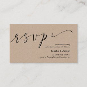Beautiful creative elegant black, Wedding RSVP Enclosure Card