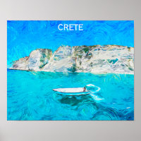 Beautiful Crete Greece Ocean Painting