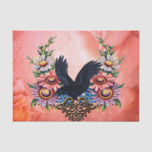 Beautiful crow tissue paper