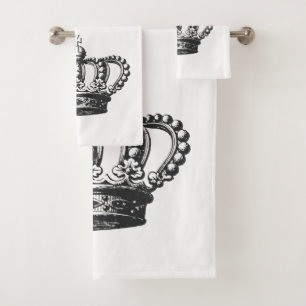 Beautiful Crown Bath Towel Set