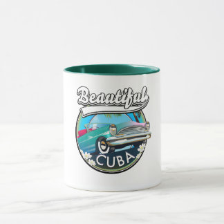 Beautiful Cuba retro logo. Mug