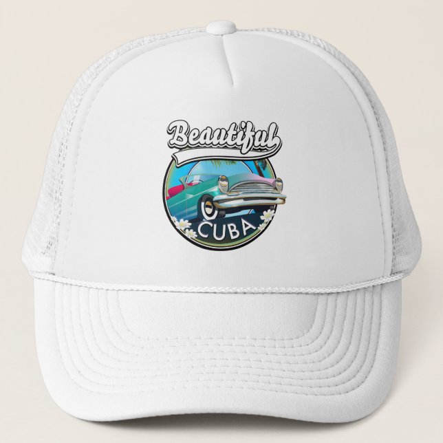 Beautiful Cuba retro logo. Trucker Hat (Front)