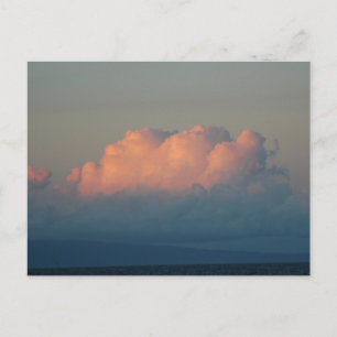 Beautiful cumulonimbus clouds at sunset in Hawaii Postcard
