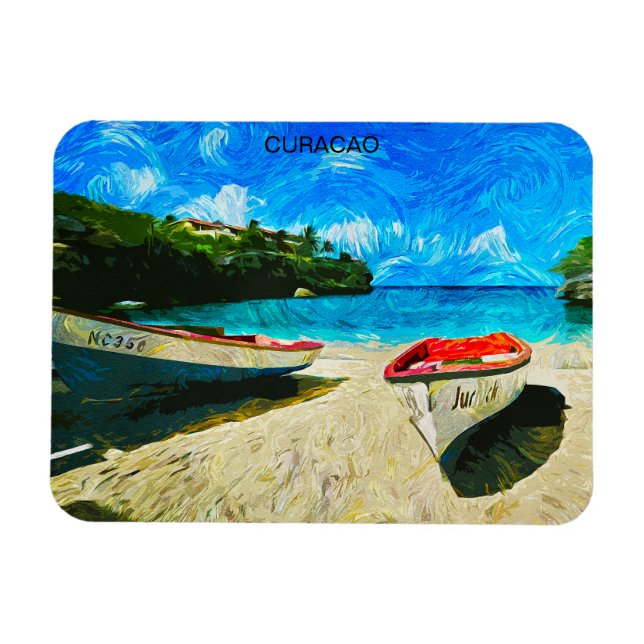 Beautiful Curacao Tropical Island Scenery Magnet (Horizontal)