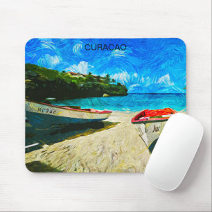 Beautiful Curacao Tropical Island Scenery Mouse Mat