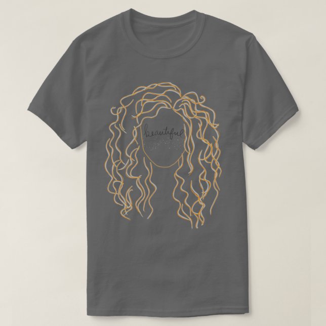 Beautiful Curly Red Head T-Shirt (Design Front)