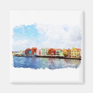 Beautiful Curucao Island Travel Magnet