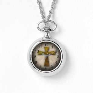 Beautiful Custom Christian Jesus Rustic Cross Watch
