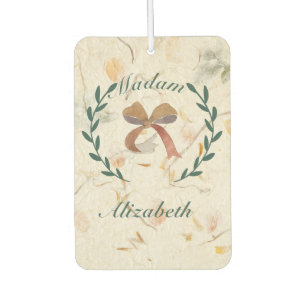 Beautiful custom dried flowers Kraft paper Car Air Freshener