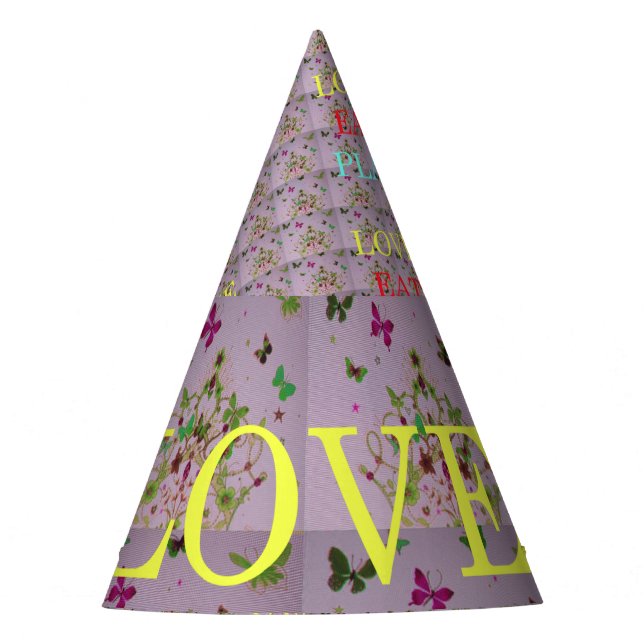Beautiful Custom Love Eat Play Party time ideas Hat (Front)