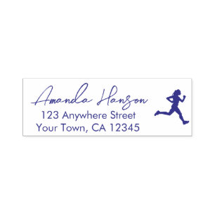 Beautiful Custom Name Return Address Runner Self-inking Stamp