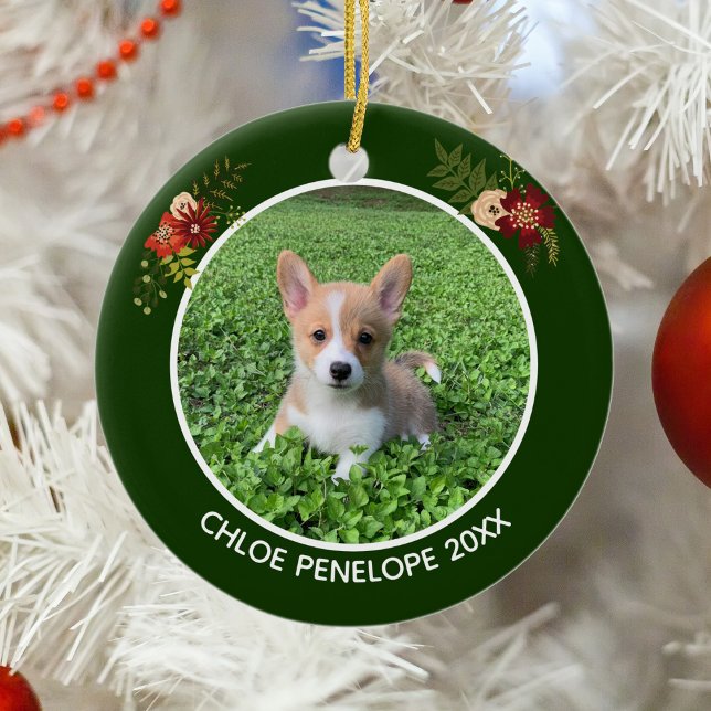 Beautiful Custom Pet Photo Keepsake Christmas Ceramic Tree Decoration (Creator Uploaded)