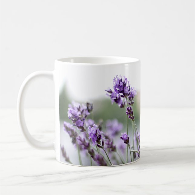 Beautiful Custom Spring Flowers - Lavender Coffee Mug (Left)