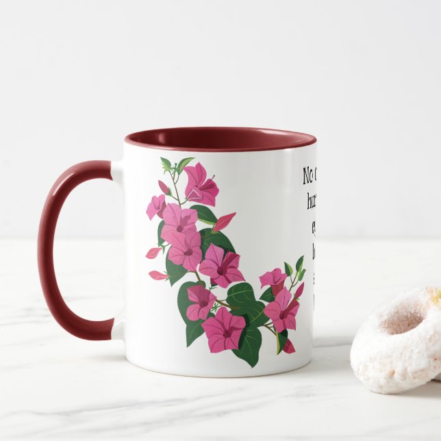 Beautiful Customised Floral Magic Speciality Mug (With Donut)