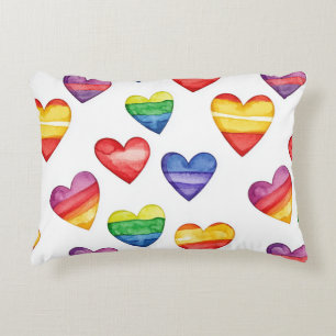 beautiful cute design with hearts multicolor decorative cushion
