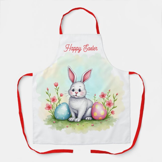 Beautiful Cute Easter Bunny Collection Apron (Front)