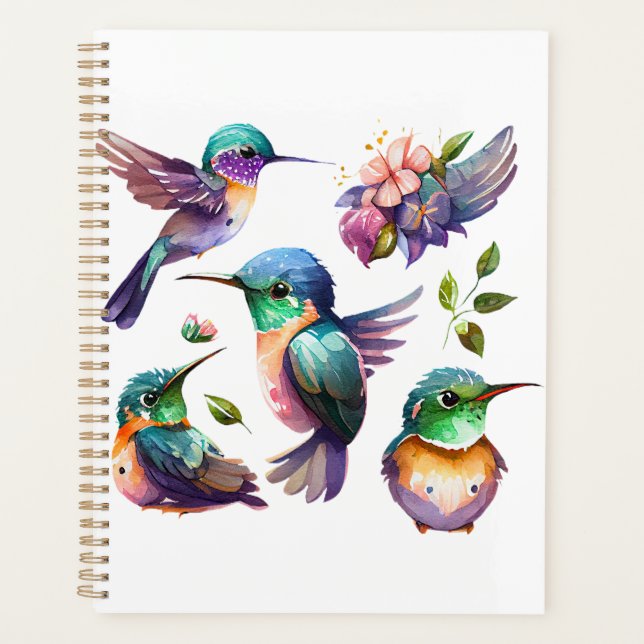 Beautiful & Cute Hummingbirds for Bird Lovers on   Planner (Front)