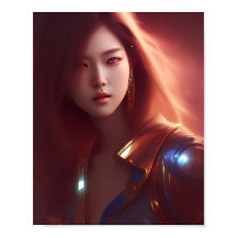 Beautiful cute Kpop girl in futuristic style