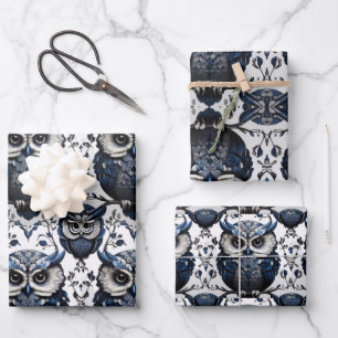 Beautiful Cute Minimalistic Owl  Wrapping Paper Sheet