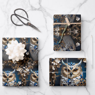 Beautiful Cute Minimalistic Owl  Wrapping Paper Sheet