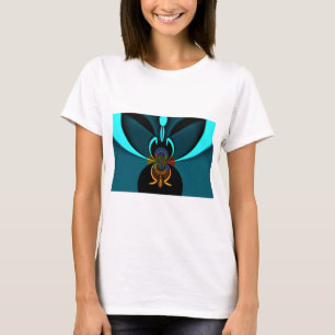 Beautiful Cyan Abstract Art Print T-Shirt
