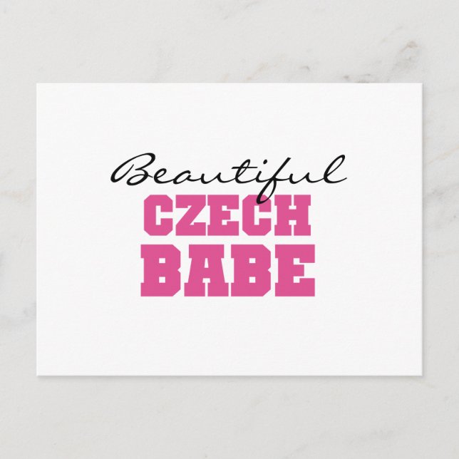 Beautiful Czech Babe Postcard (Front)