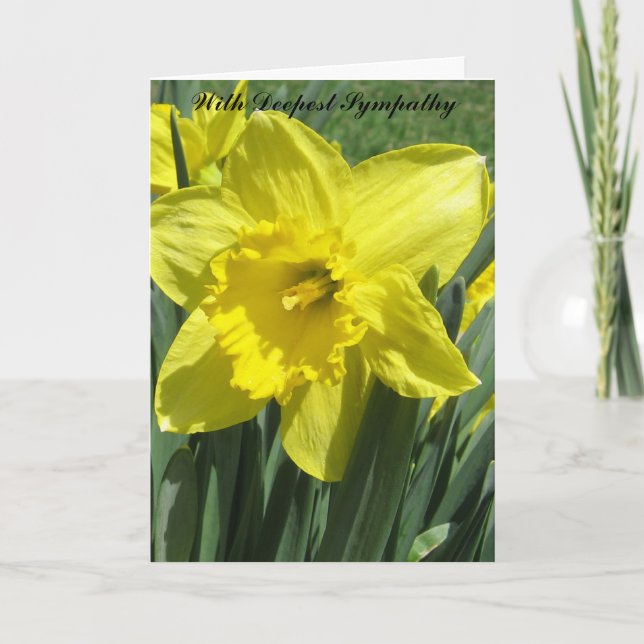 Beautiful daffodil sympathy card (Front)