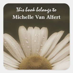 Beautiful Daisy Flower Book Sticker