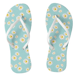 Beautiful Daisy Flower Pattern Flip Flops