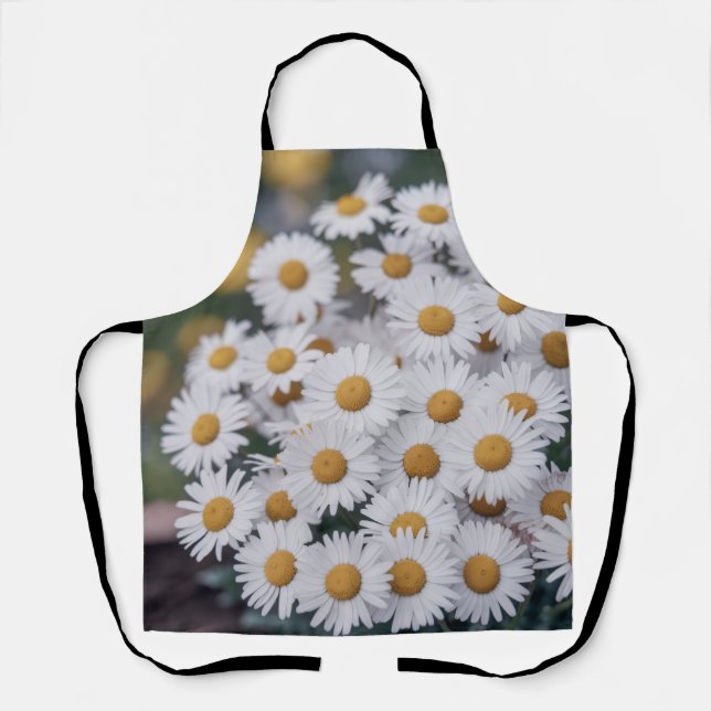 Beautiful Daisy Flowers in Bloom Nature Photo Apron (Front)