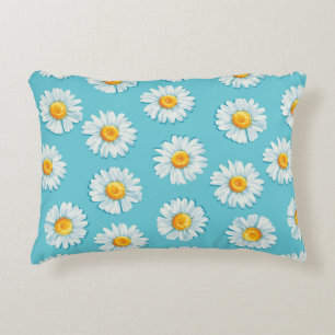 Beautiful daisy flowers seamless pattern decorative cushion