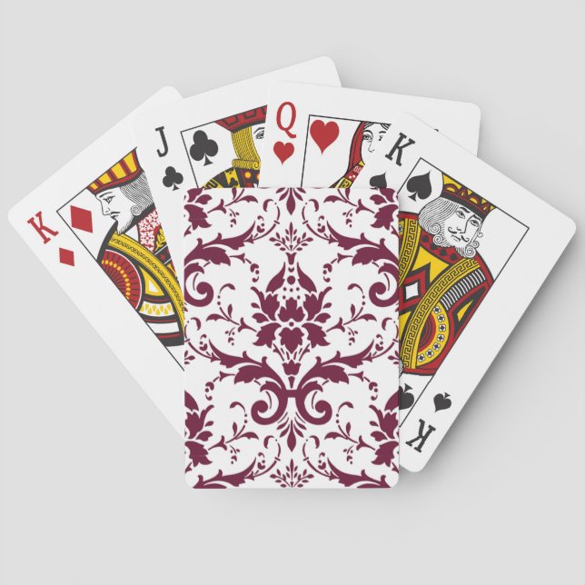 Beautiful Damask Playing Cards (Back)