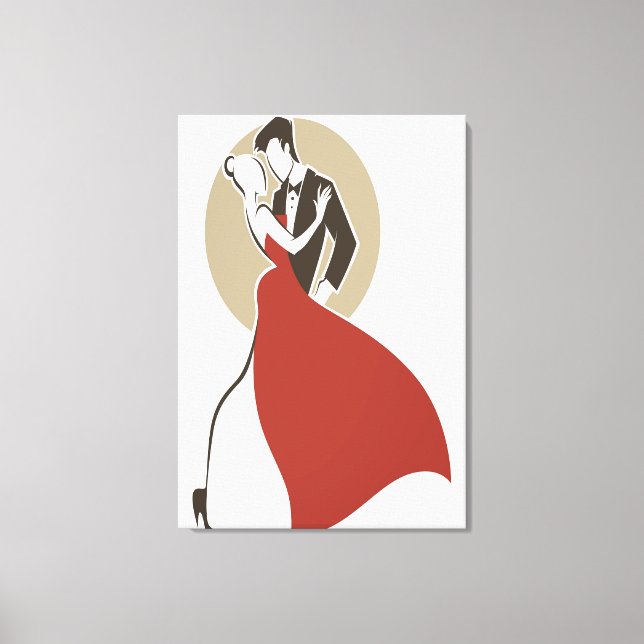 Beautiful Dance Couple Canvas Print (Front)