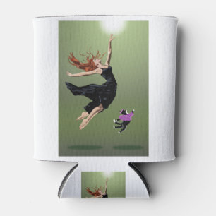 Beautiful Dancing Woman Cat Dancing Performance Can Cooler
