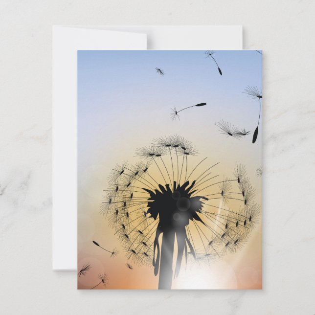  Beautiful Dandelion Holiday Card (Front)