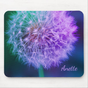 Beautiful Dandelion on Blue Background Mouse Mat