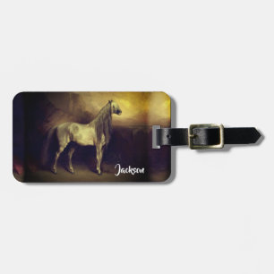 Beautiful Dappled Grey Arabian Stallion   Luggage Tag